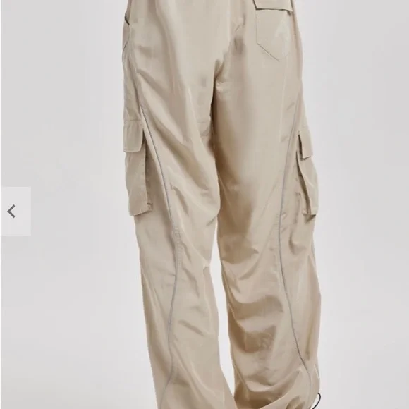 LIT Tan Parachute Drawstring Joggers - Picture 3 of 12